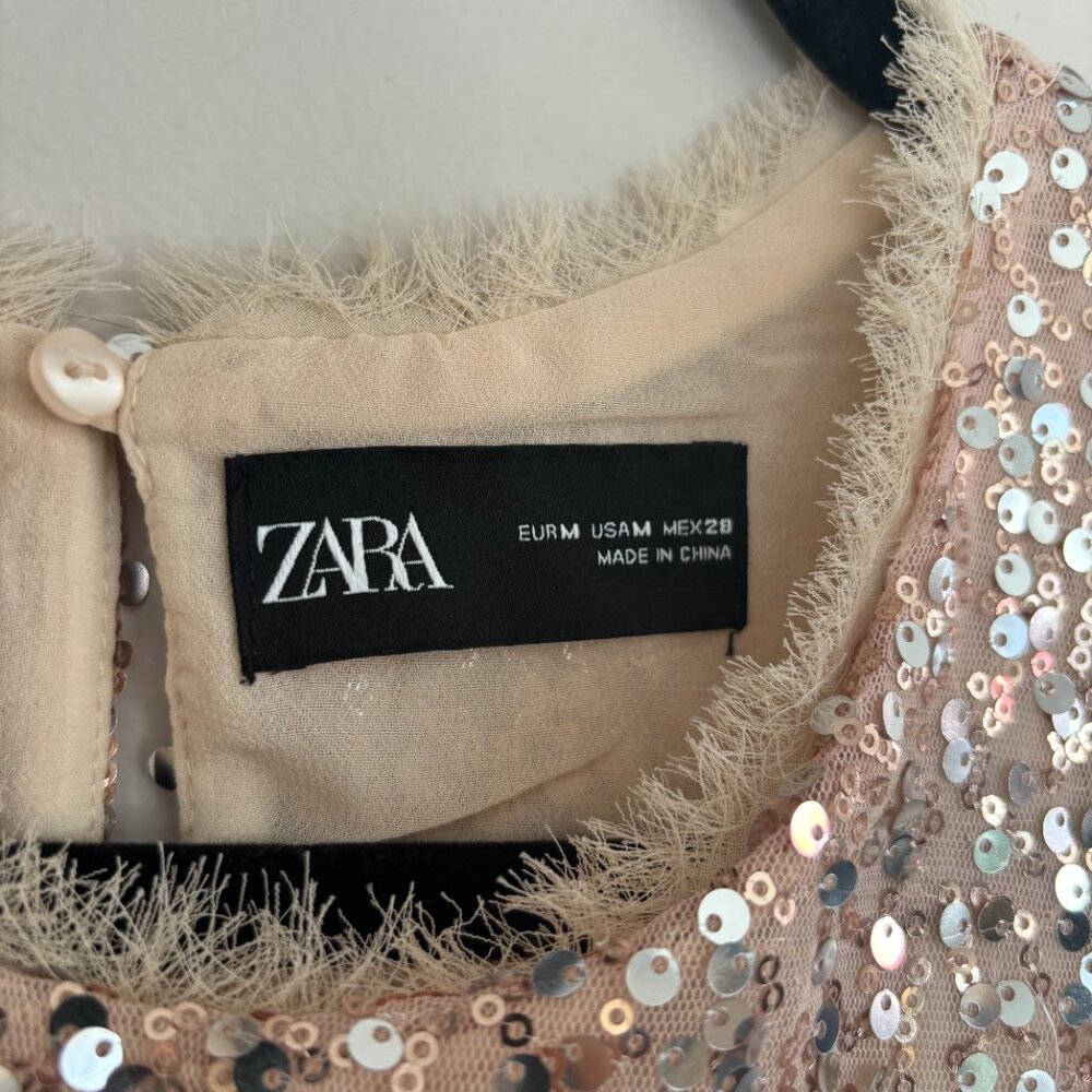 Blush Sequined Racer Back Top - Picture 5 of 5